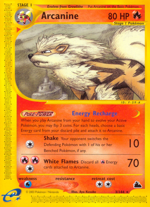 Arcanine (3/144) [Skyridge] | Silver Goblin