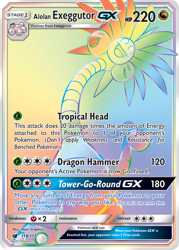 Alolan Exeggutor GX (118/111) [Sun & Moon: Crimson Invasion] | Silver Goblin