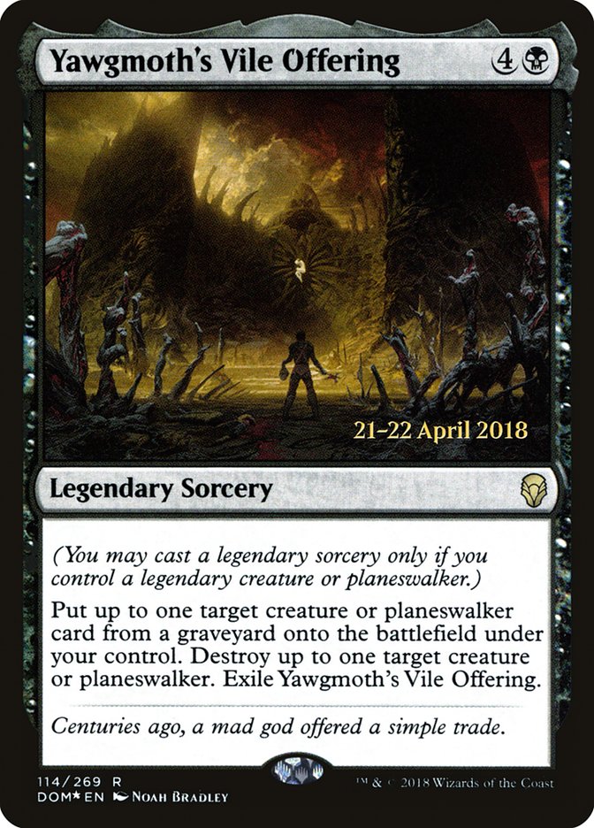 Yawgmoth's Vile Offering [Dominaria Prerelease Promos] | Silver Goblin