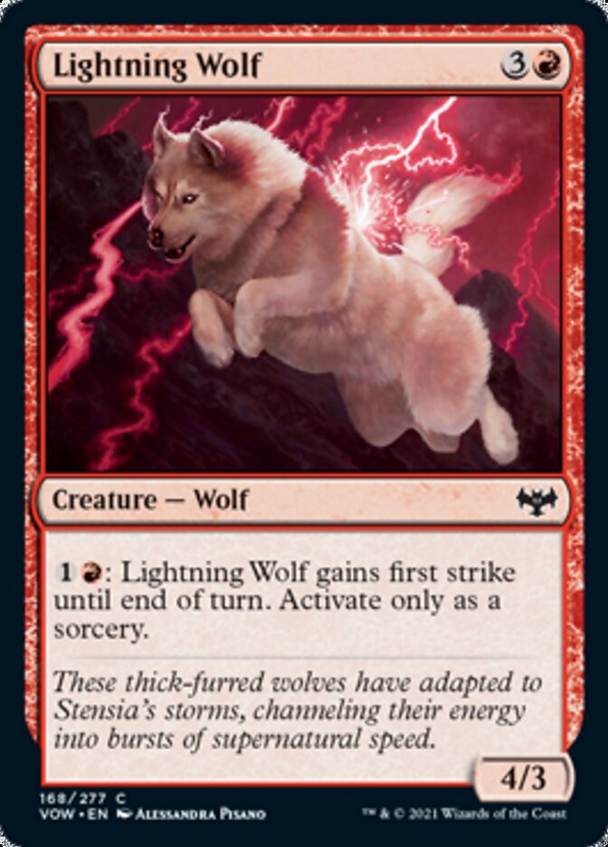 Lightning Wolf [Innistrad: Crimson Vow] | Silver Goblin