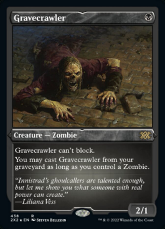Gravecrawler (Foil Etched) [Double Masters 2022] | Silver Goblin