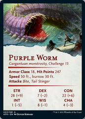 Purple Worm Art Card [Dungeons & Dragons: Adventures in the Forgotten Realms Art Series] | Silver Goblin