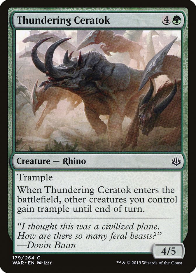 Thundering Ceratok [War of the Spark] | Silver Goblin