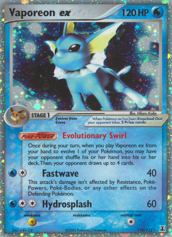 Vaporeon ex (110/113) [EX: Delta Species] | Silver Goblin