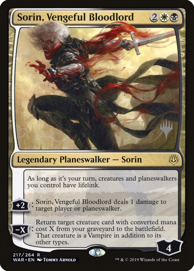 Sorin, Vengeful Bloodlord (Promo Pack) [War of the Spark Promos] | Silver Goblin