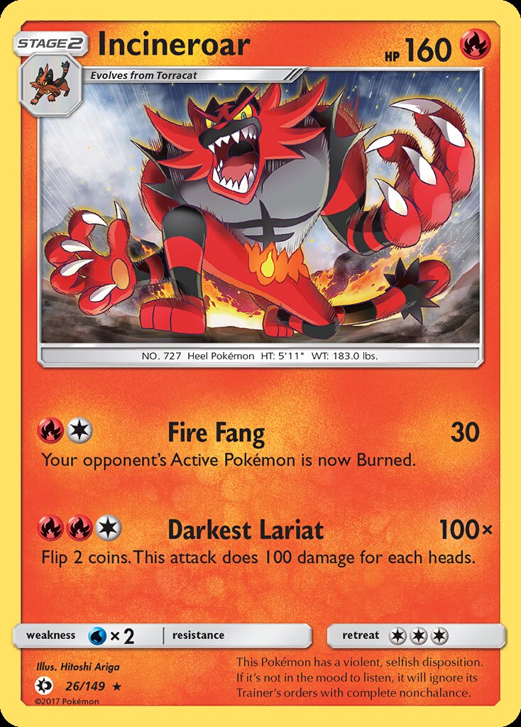 Incineroar (26/149) (Theme Deck Exclusive) [Sun & Moon: Base Set] | Silver Goblin