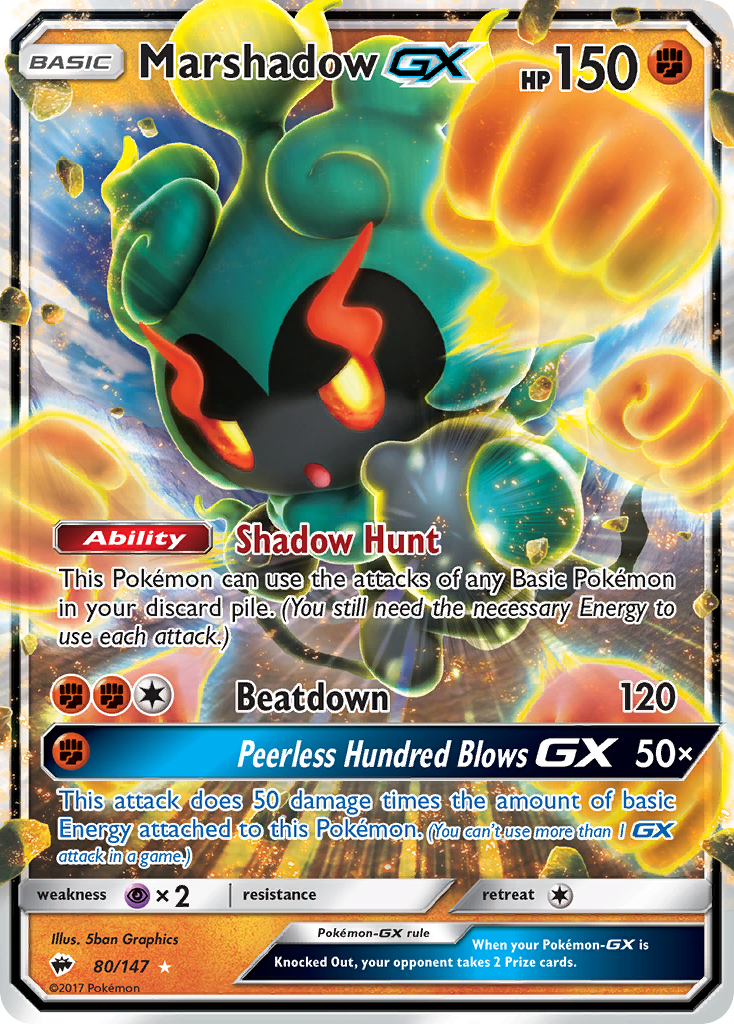 Marshadow GX (80/147) [Sun & Moon: Burning Shadows] | Silver Goblin