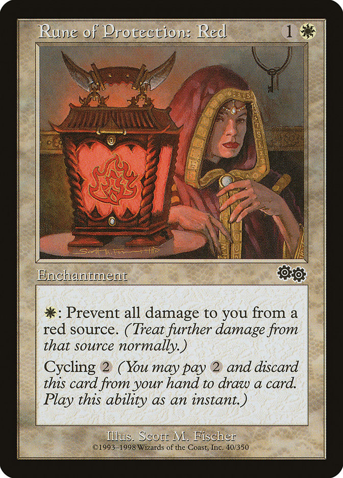 Rune of Protection: Red [Urza's Saga] | Silver Goblin