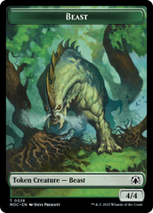 Thopter // Beast Double-Sided Token [March of the Machine Commander Tokens] | Silver Goblin