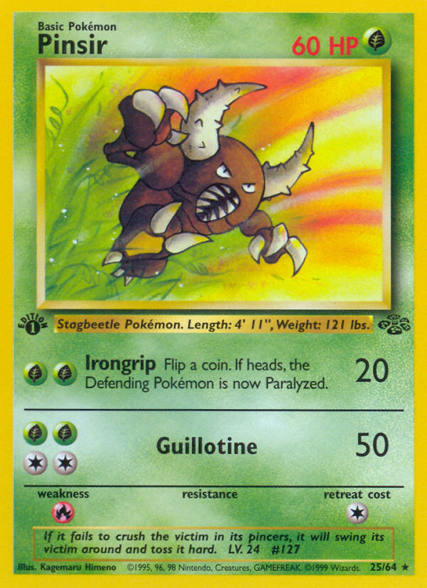 Pinsir (25/64) [Jungle 1st Edition] | Silver Goblin