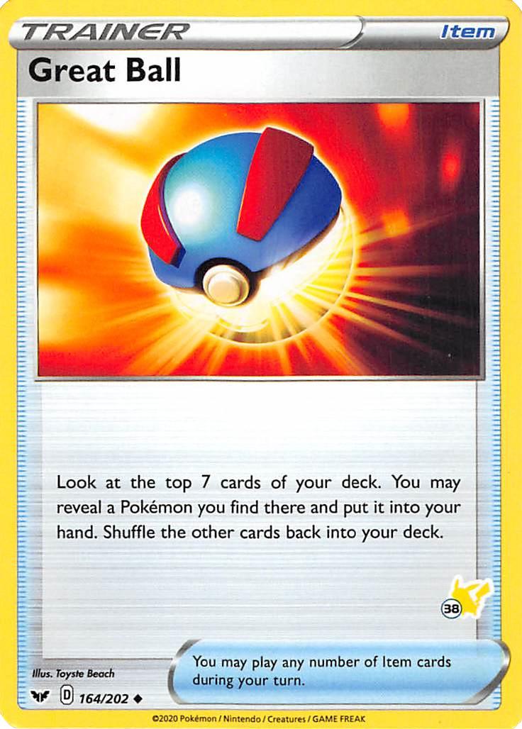 Great Ball (164/202) (Pikachu Stamp #38) [Battle Academy 2022] | Silver Goblin