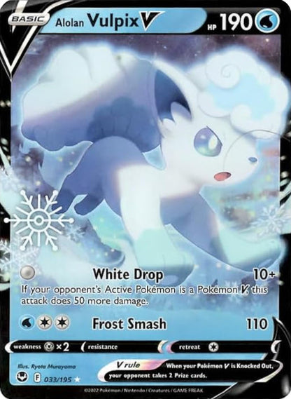 Alolan Vulpix V - 033/195 (Holiday Calendar) (33) Holofoil - Miscellaneous Cards & Products