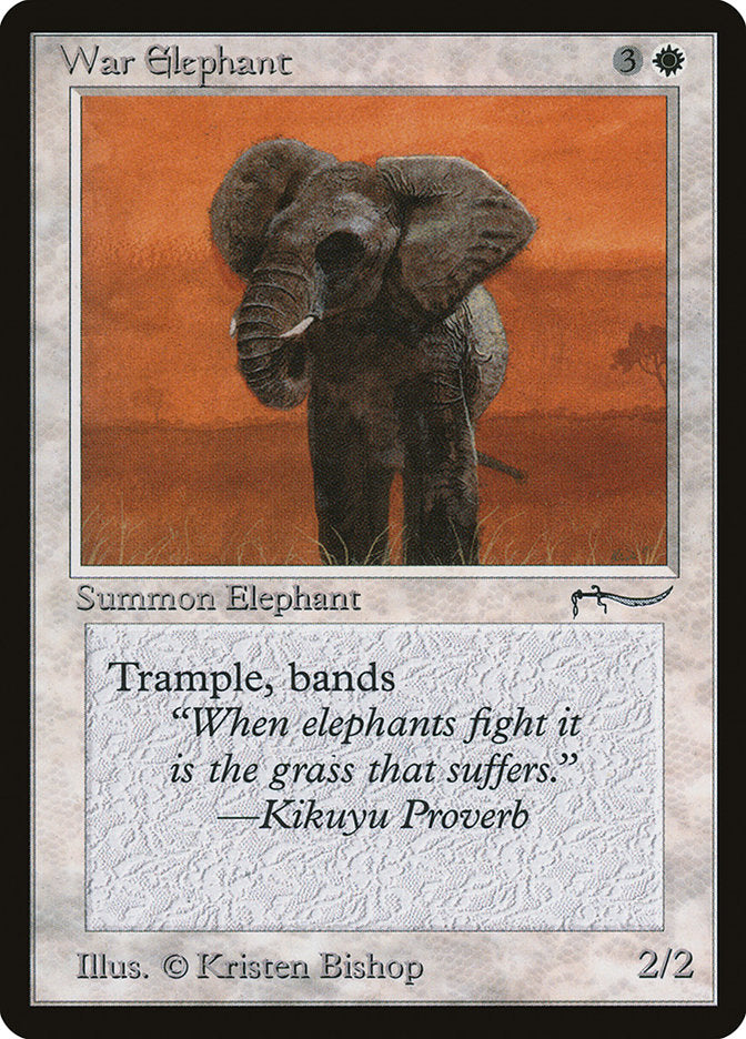 War Elephant (Dark Mana Cost) [Arabian Nights] | Silver Goblin