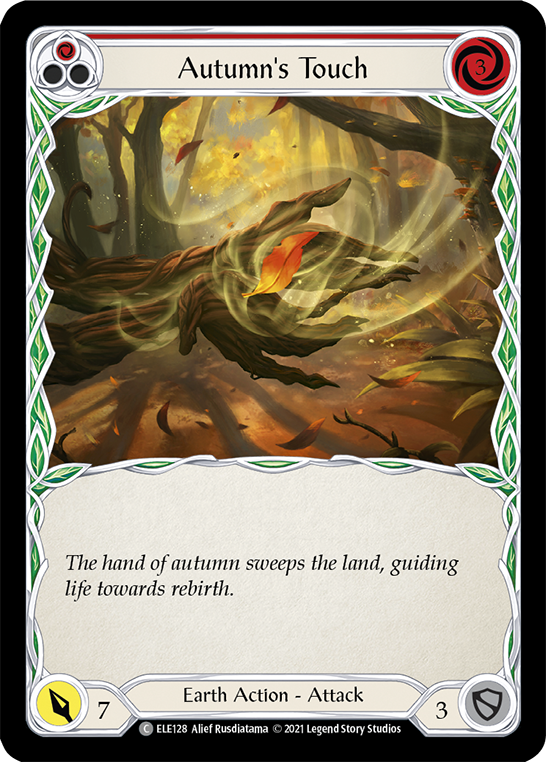 Autumn's Touch (Red) [ELE128] (Tales of Aria)  1st Edition Rainbow Foil | Silver Goblin