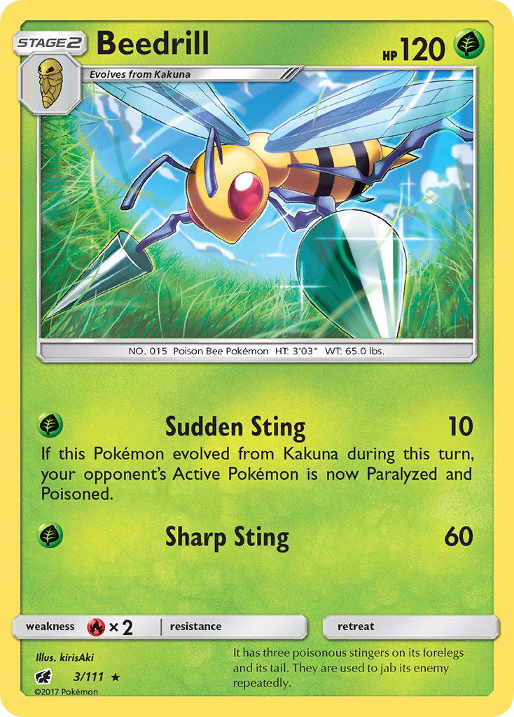 Beedrill (3/111) [Sun & Moon: Crimson Invasion] | Silver Goblin