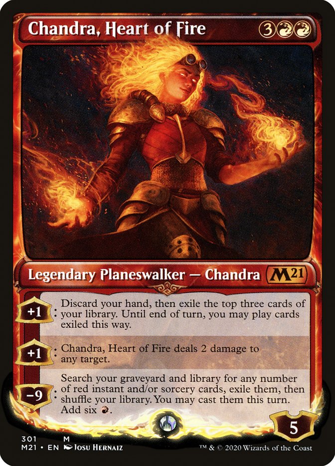 Chandra, Heart of Fire (Showcase) [Core Set 2021] | Silver Goblin