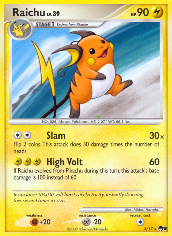 Raichu (3/17) [POP Series 9] | Silver Goblin