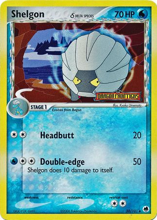 Shelgon (38/101) (Delta Species) (Stamped) [EX: Dragon Frontiers] | Silver Goblin