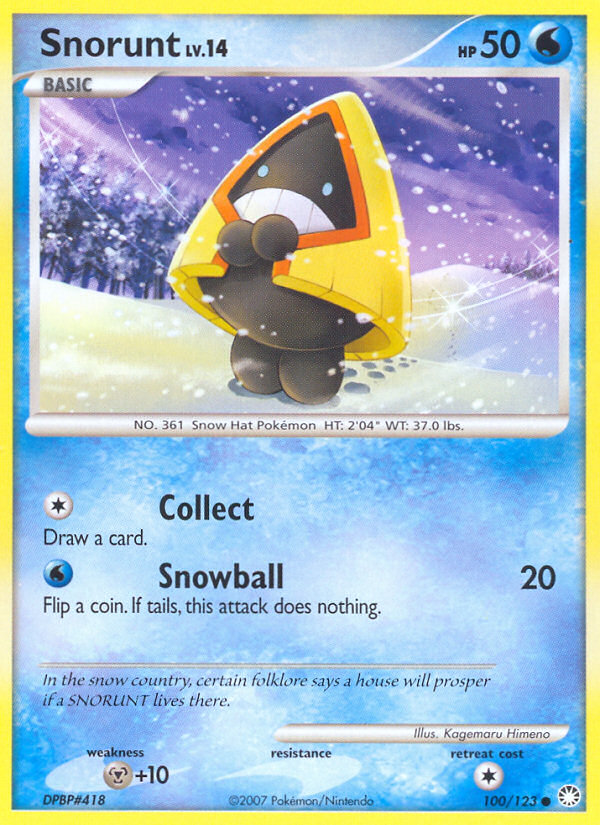 Snorunt (100/123) [Diamond & Pearl: Mysterious Treasures] | Silver Goblin