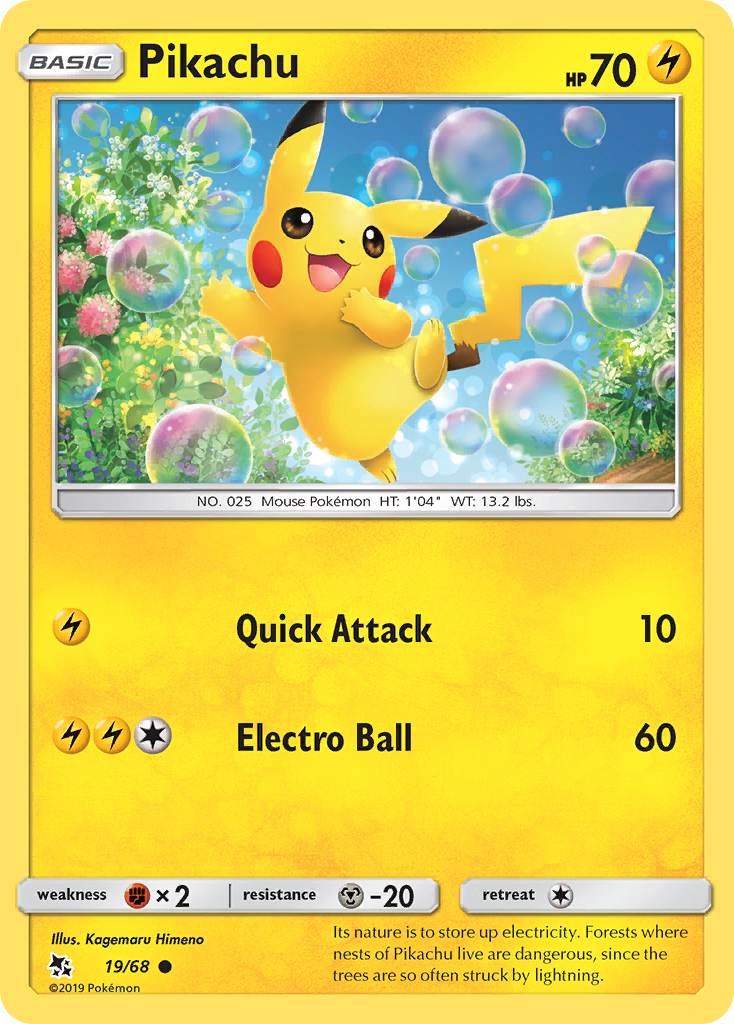 Pikachu (19/68) [Sun & Moon: Hidden Fates] | Silver Goblin