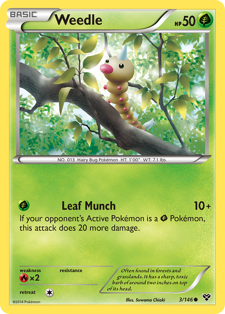 Weedle (3/146) [XY: Base Set] | Silver Goblin