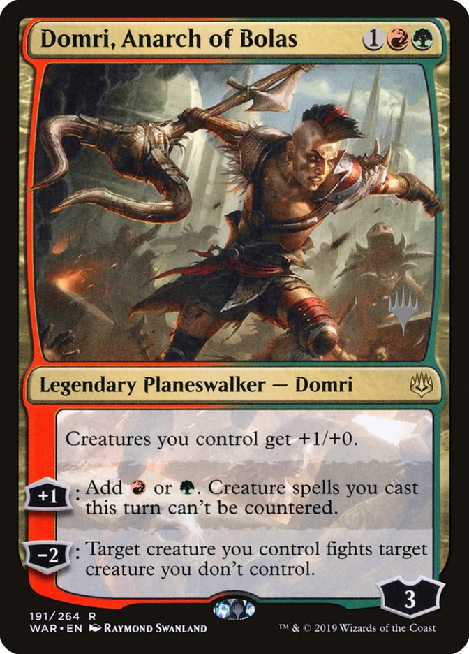 Domri, Anarch of Bolas (Promo Pack) [War of the Spark Promos] | Silver Goblin