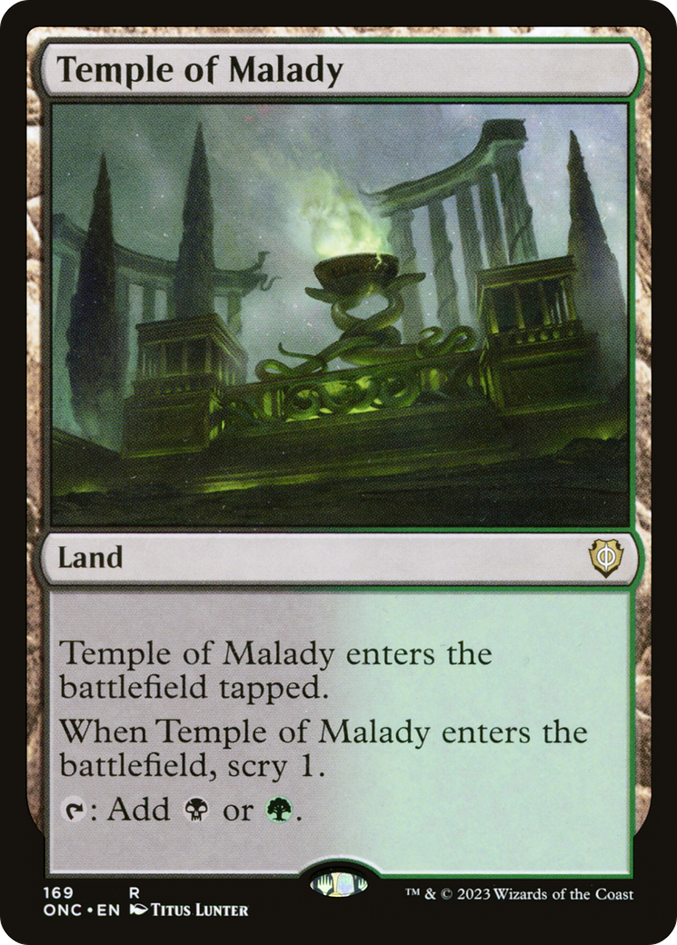 Temple of Malady [Phyrexia: All Will Be One Commander] | Silver Goblin