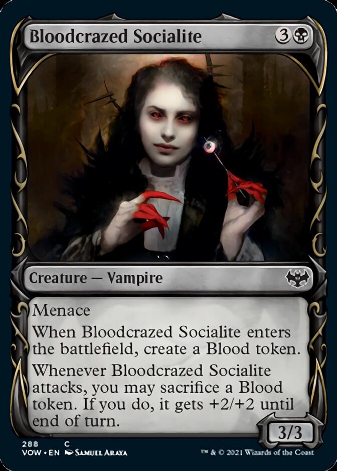 Bloodcrazed Socialite (Showcase Fang Frame) [Innistrad: Crimson Vow] | Silver Goblin