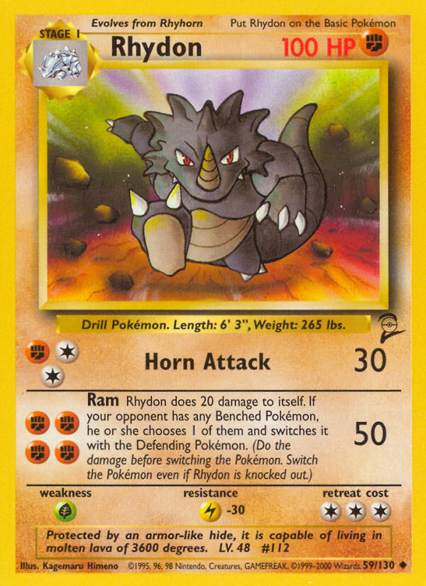 Rhydon (59/130) [Base Set 2] | Silver Goblin