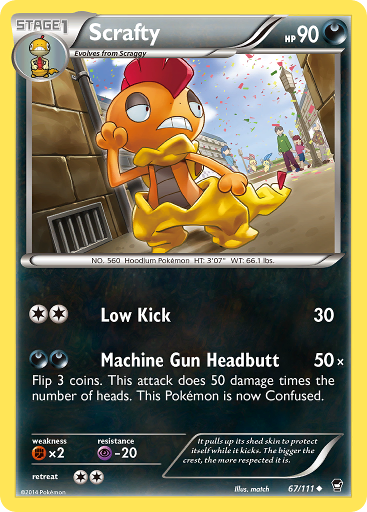 Scrafty (67/111) [XY: Furious Fists] | Silver Goblin