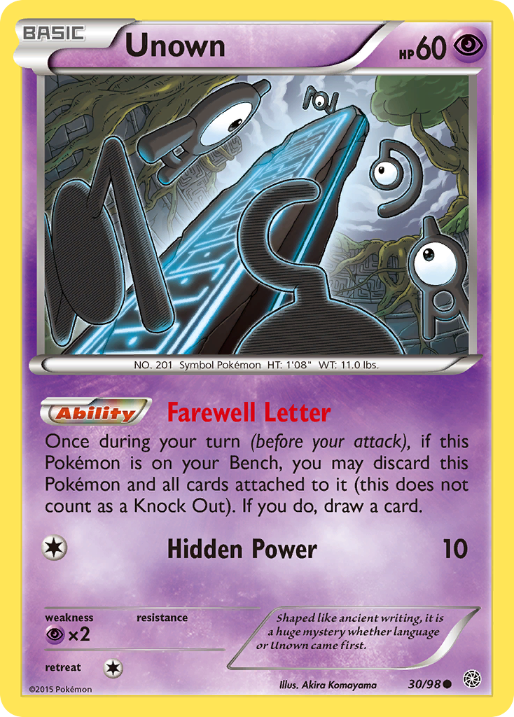 Unown (30/98) [XY: Ancient Origins] | Silver Goblin