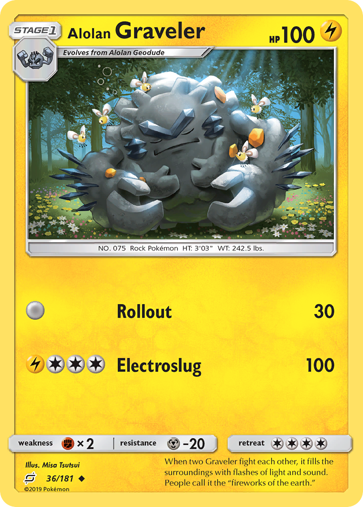 Alolan Graveler (36/181) [Sun & Moon: Team Up] | Silver Goblin