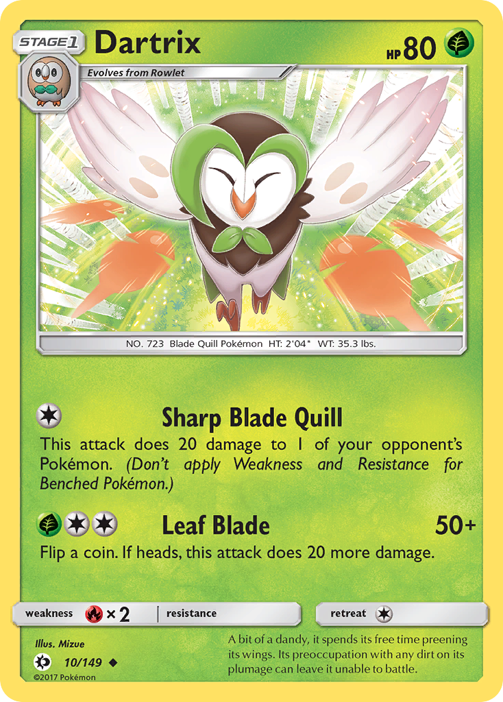 Dartrix (10/149) [Sun & Moon: Base Set] | Silver Goblin