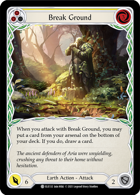 Break Ground (Yellow) [ELE132] (Tales of Aria)  1st Edition Normal | Silver Goblin