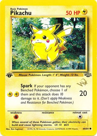 Pikachu (60/64) (W Stamped Promo) [Jungle 1st Edition] | Silver Goblin