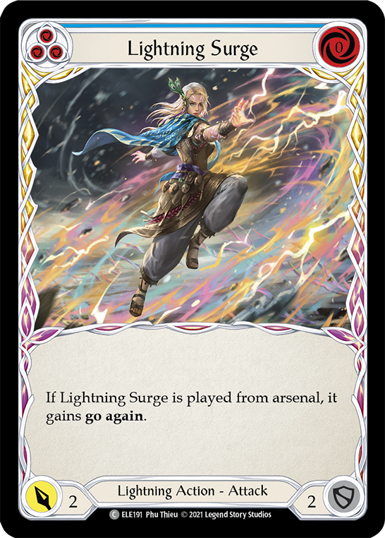 Lightning Surge (Blue) [ELE191] (Tales of Aria)  1st Edition Normal | Silver Goblin
