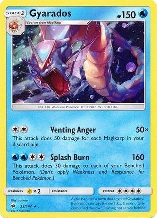 Gyarados (33/147) (Cosmos Holo) [Sun & Moon: Burning Shadows] | Silver Goblin