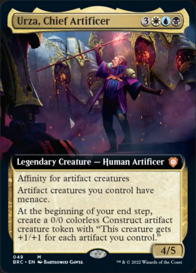 Urza, Chief Artificer (Extended Art) [The Brothers' War Commander] | Silver Goblin