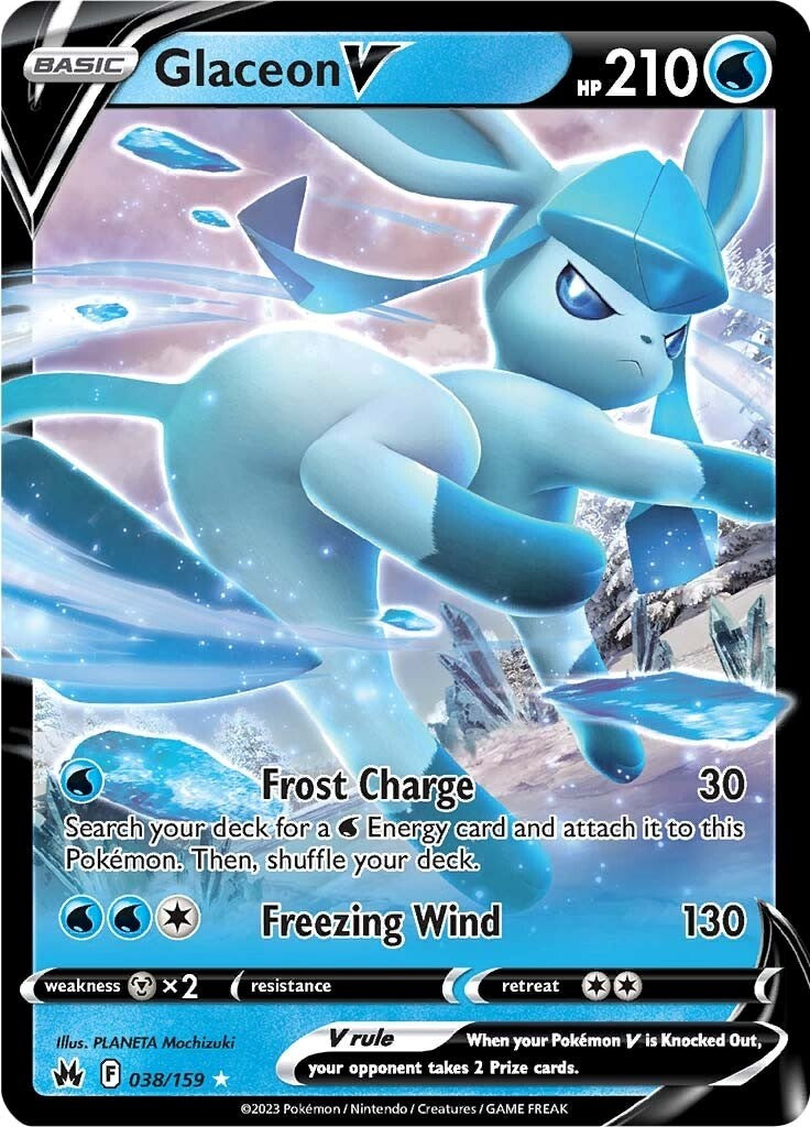 Glaceon V (038/159) [Sword & Shield: Crown Zenith] | Silver Goblin