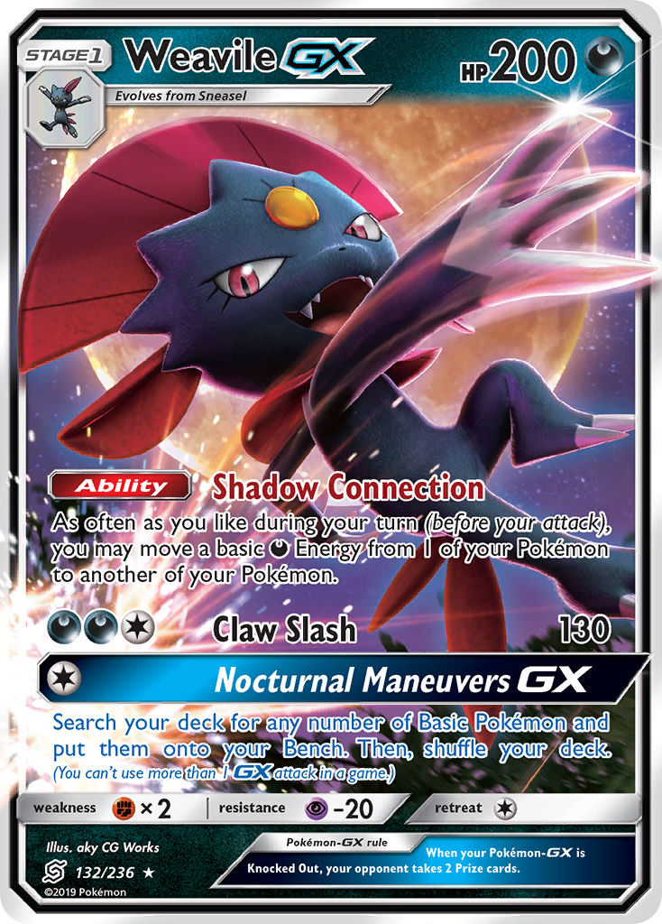 Weavile GX (132/236) [Sun & Moon: Unified Minds] | Silver Goblin