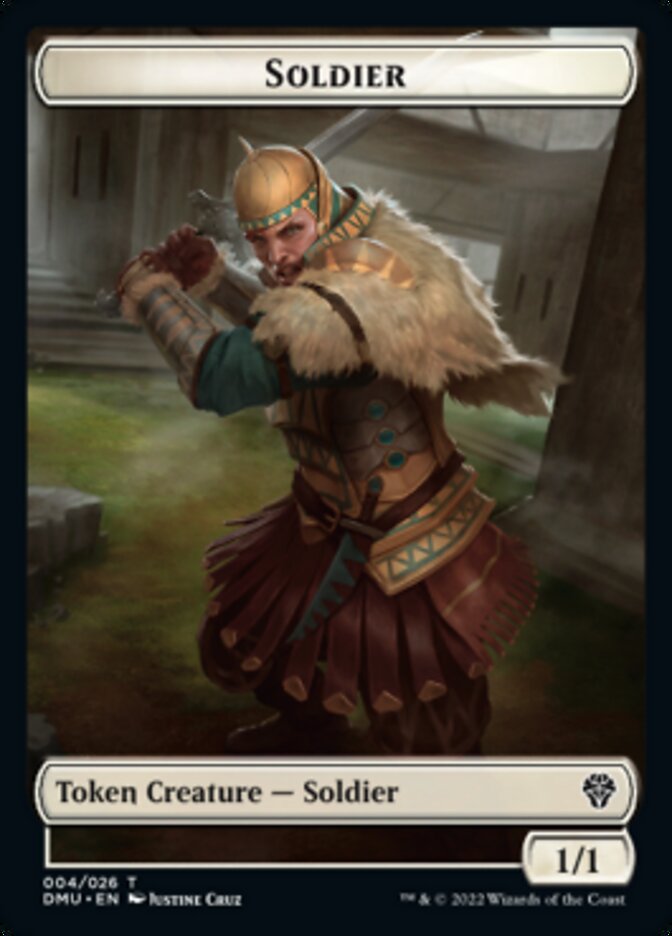 Soldier // Stangg Twin Double-Sided Token [Dominaria United Tokens] | Silver Goblin