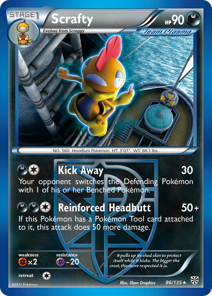 Scrafty (86/135) [Black & White: Plasma Storm] | Silver Goblin