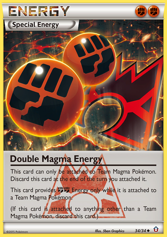 Double Magma Energy (34/34) [XY: Double Crisis] | Silver Goblin