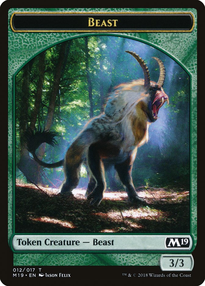 Beast Token [Core Set 2019 Tokens] | Silver Goblin