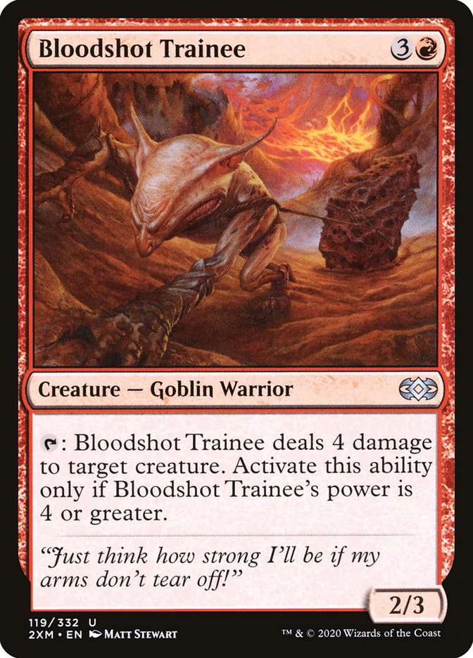 Bloodshot Trainee [Double Masters] | Silver Goblin