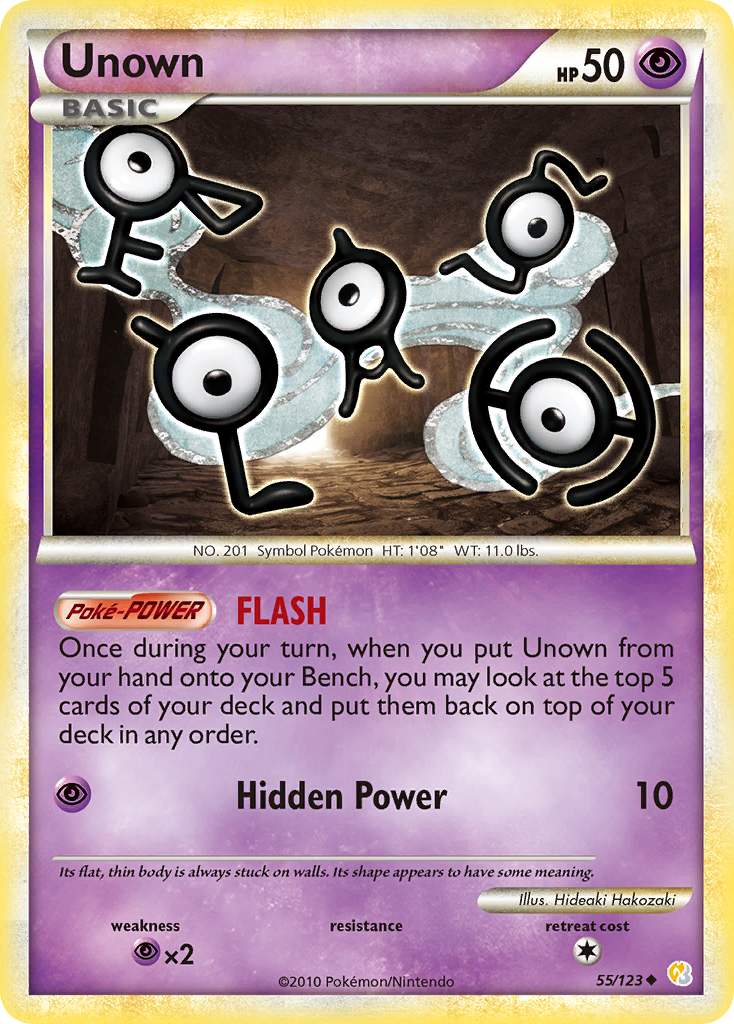 Unown (55/123) [HeartGold & SoulSilver: Base Set] | Silver Goblin