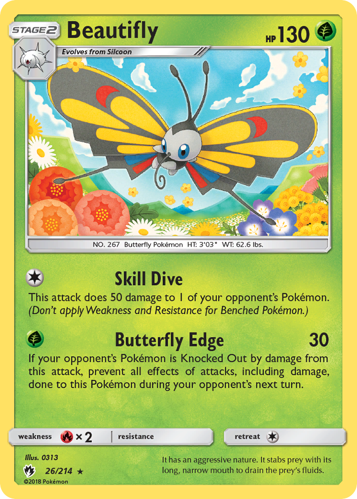 Beautifly (26/214) [Sun & Moon: Lost Thunder] | Silver Goblin