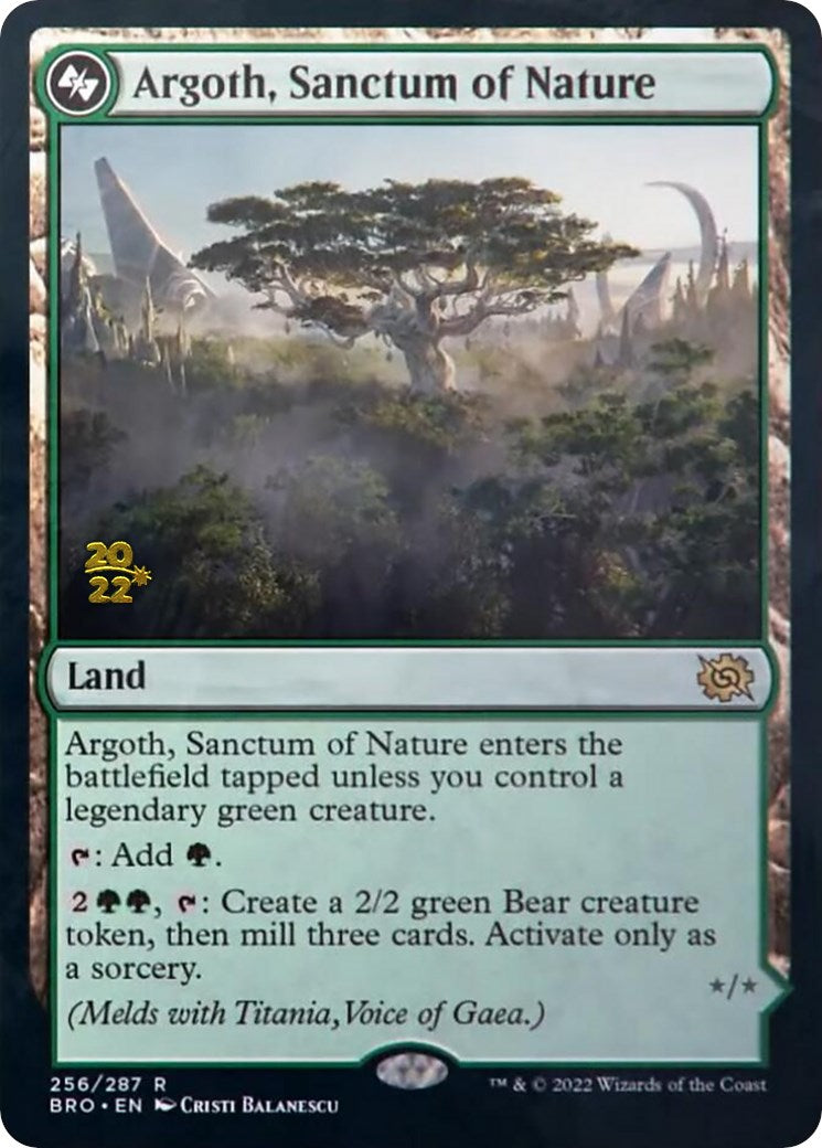 Argoth, Sanctum of Nature [The Brothers' War Prerelease Promos] | Silver Goblin