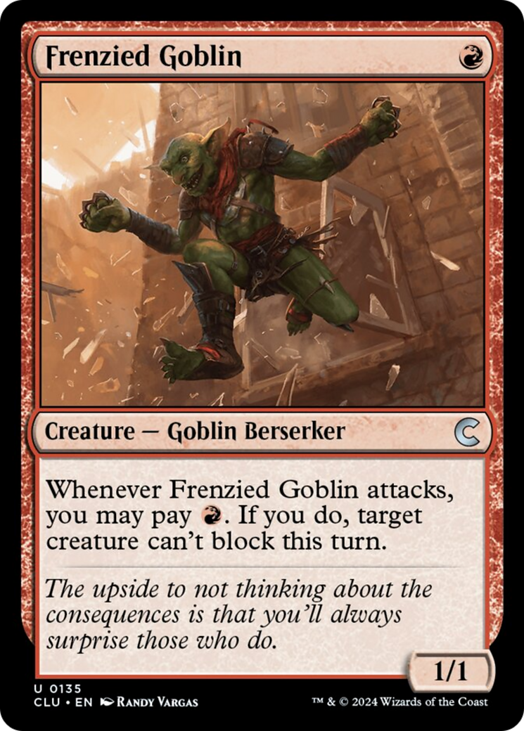 Frenzied Goblin [Ravnica: Clue Edition] | Silver Goblin