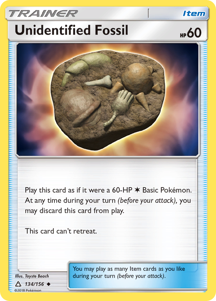 Unidentified Fossil (134/156) [Sun & Moon: Ultra Prism] | Silver Goblin